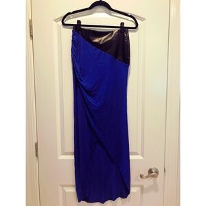 Blue Long Skirt (Leather Top)